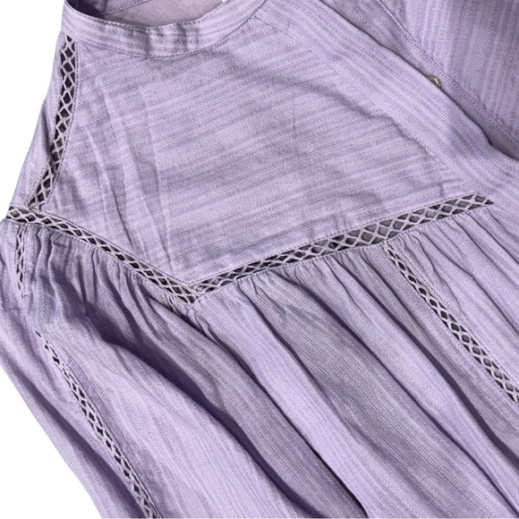 Isabel Marant Etoile Leonard Cotton Line Blouse Lilac NWT - Picture 7 of 12